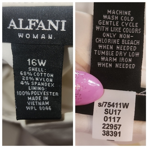 NWT Alfani White Sleeveless button alinee shirt dress. Women's 16W. Cotton/elast - Picture 3 of 16
